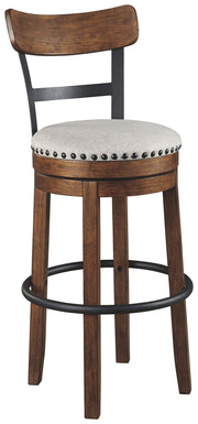 Signature Design by Ashley® Valebeck - Tall Upholstered Swivel Barstool | Meri Furniture