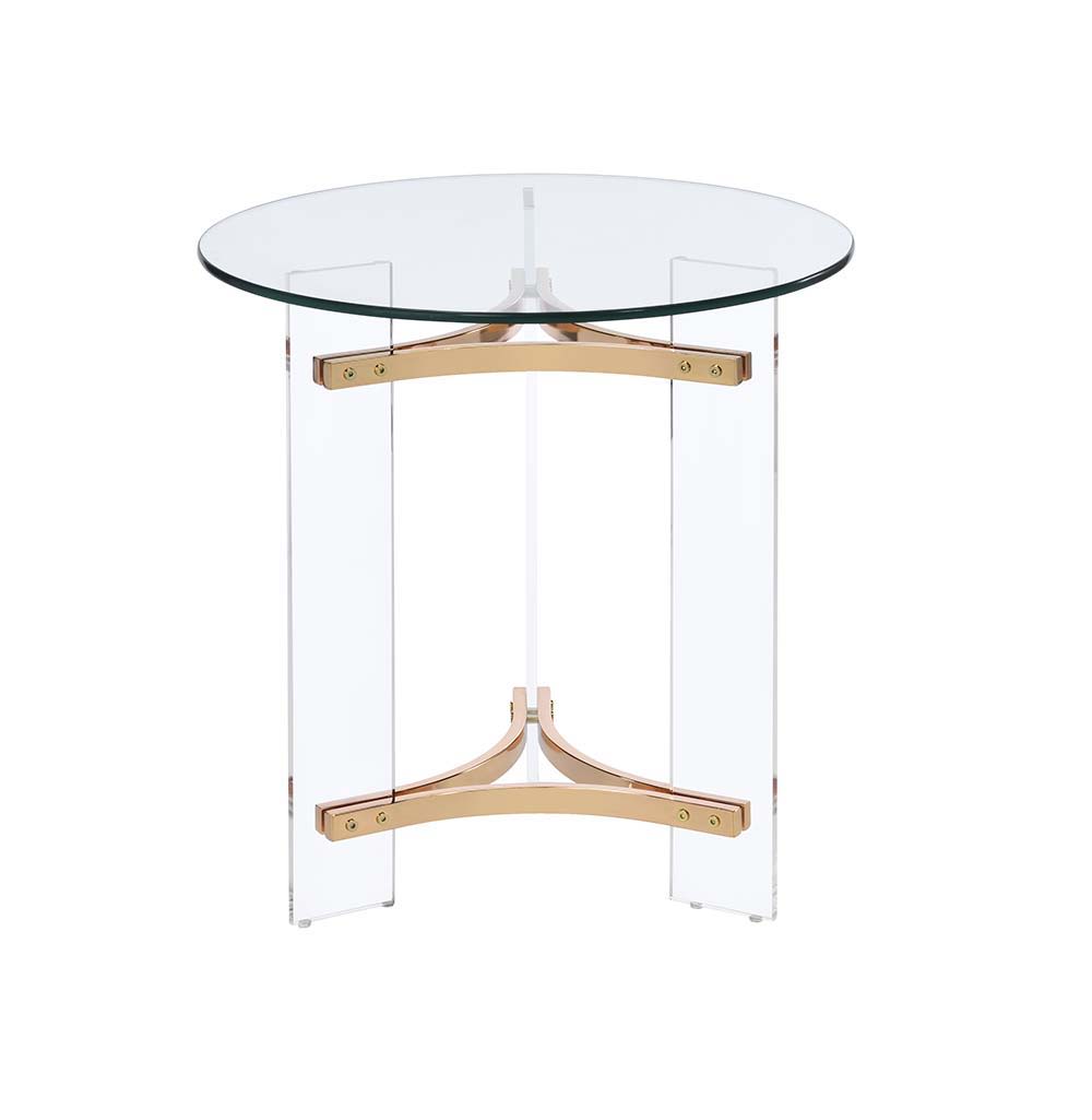 ACME Sosi - End Table - Gold Finish | Meri Furniture