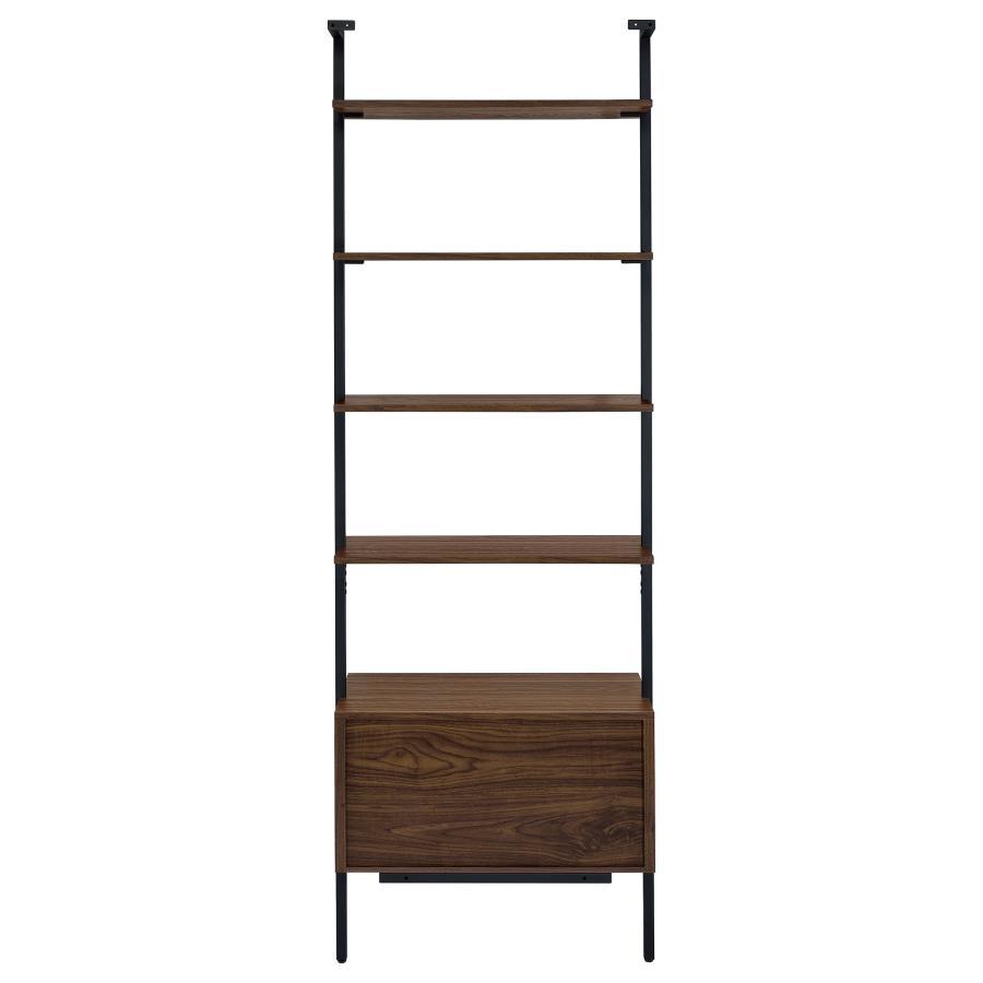 Owens - 3 Piece Wall Mounted Bookshelf Set - Walnut
