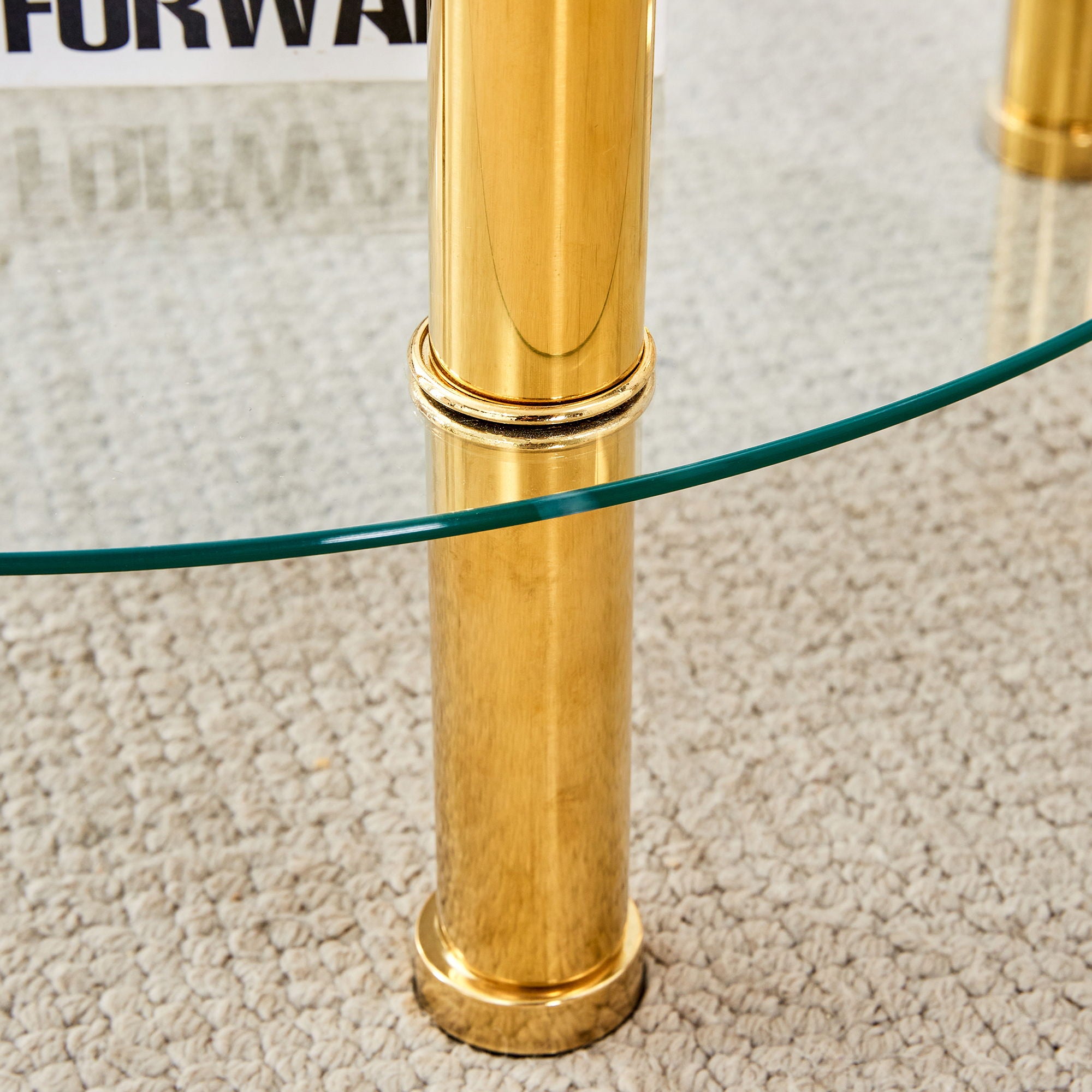 Contemporary Minimalist Double Layer Tempered Glass Coffee Table