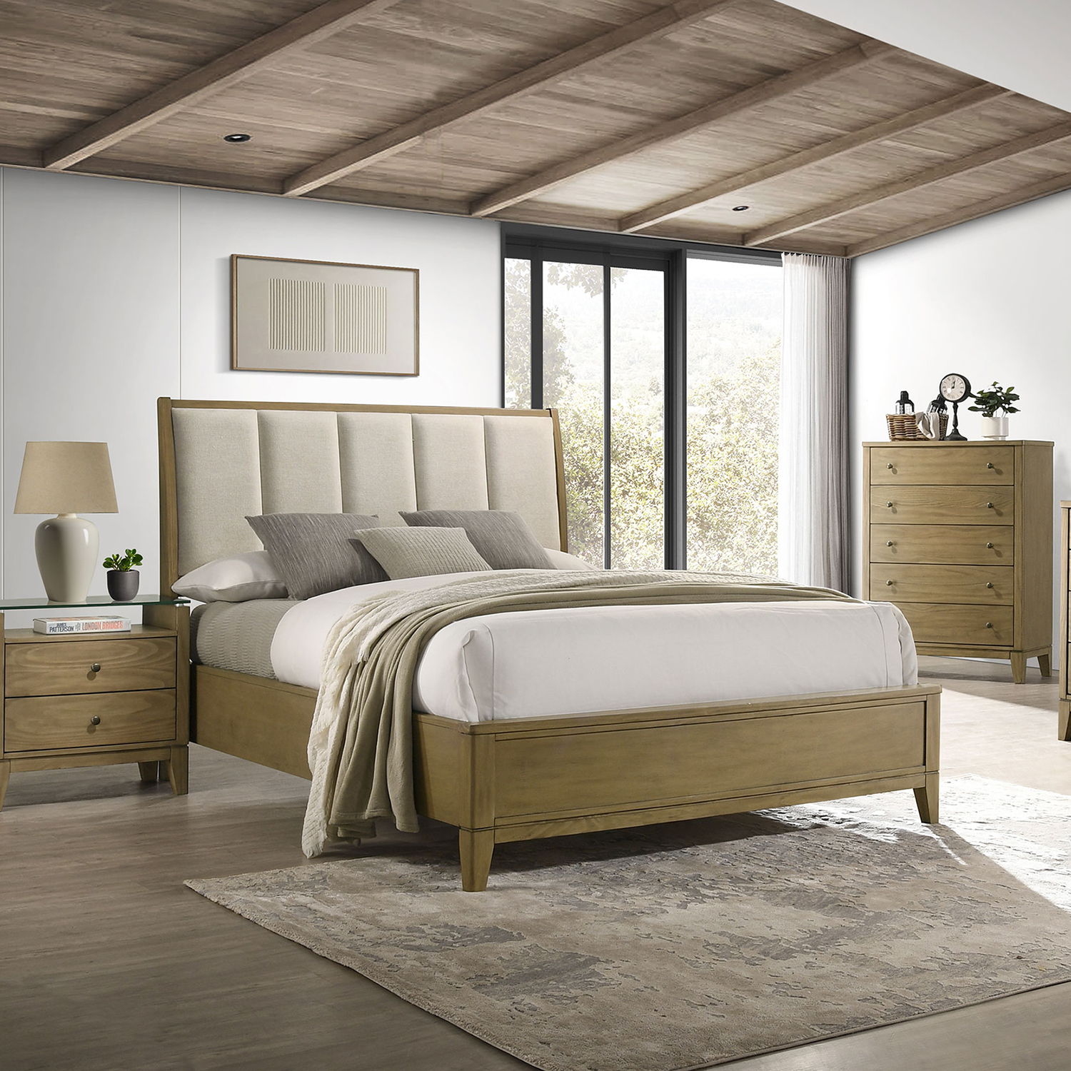 Menlo - 5 Drawer Bedroom Chest Of Drawers - Natural