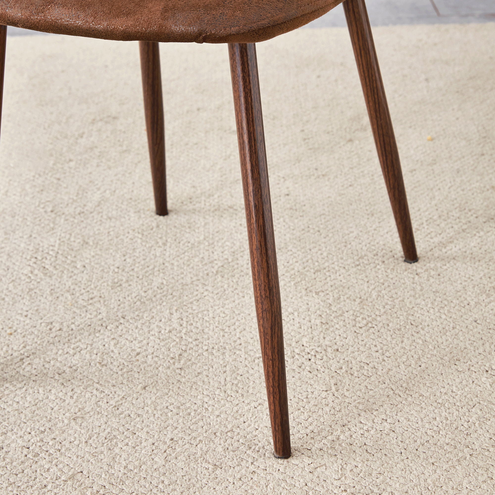 (Set of 4) Backrest AndTransfer Legs Chairs Adding A Touch Of Elegance To Minimalist And Scandinavian Style Homes - Walnut