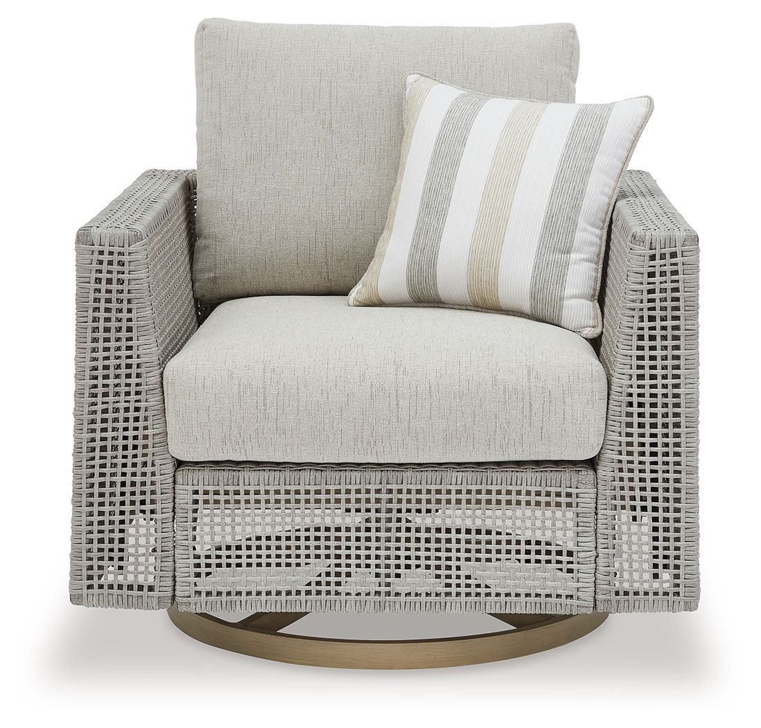 Signature Design by Ashley® Seton Creek - Gray - Swivel Lounge With Cushion | Meri Furniture