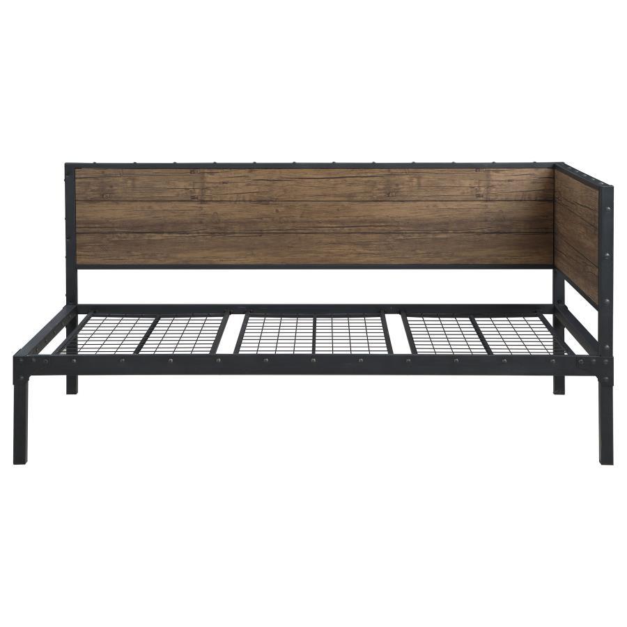 Coaster Fine Furniture Getler - Metal Twin Daybed - Weathered Chestnut | Meri Furniture
