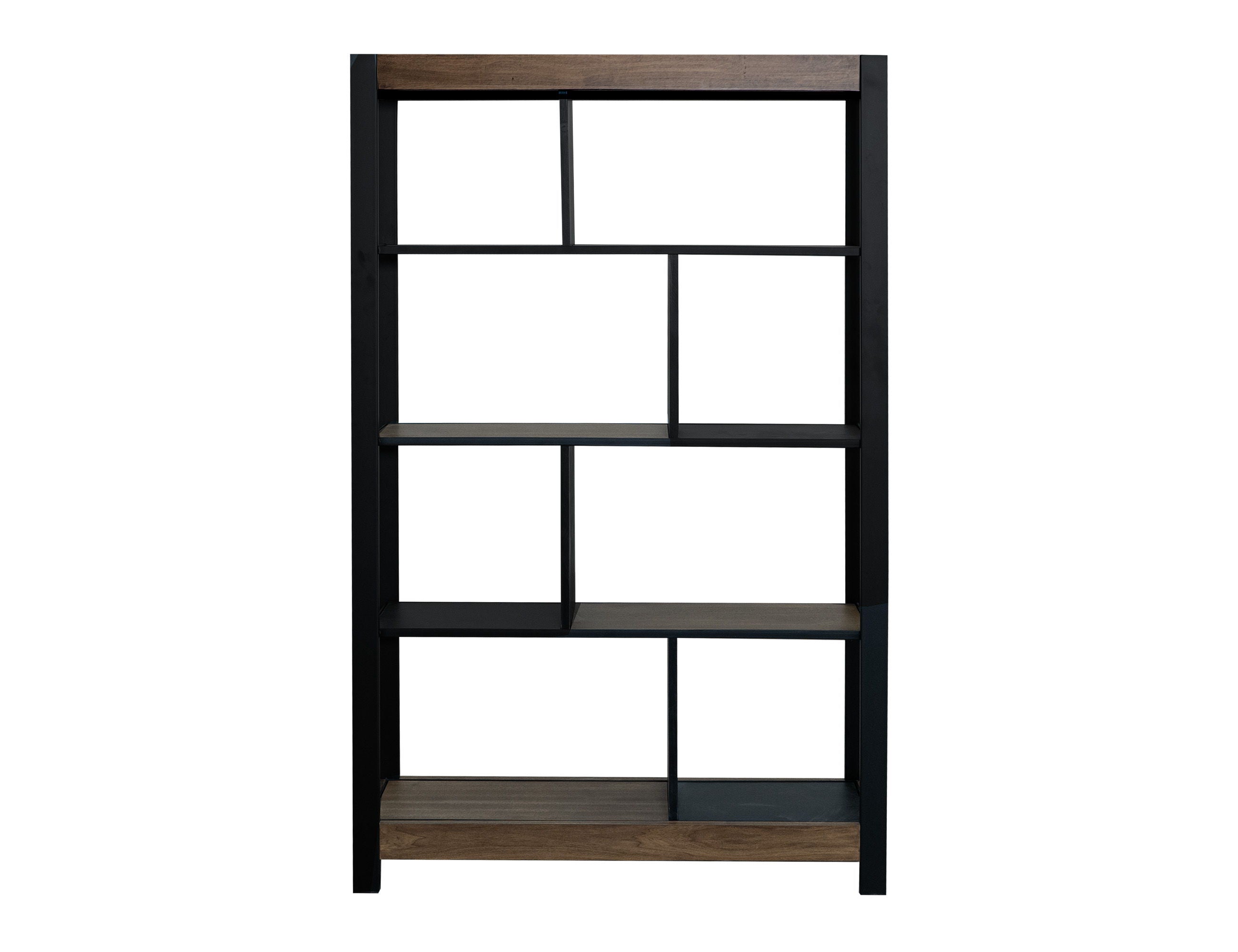 International Furniture Direct Tuxedo - Bookcase - Brown / Black | Meri Furniture