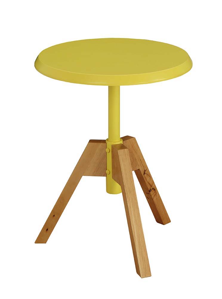 ACME Lumina - End Table - Yellow & Natural | Meri Furniture