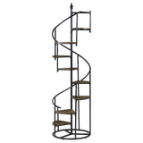 Roseglen - 8-Shelf Staircase Bookshelf - Rustic Brown