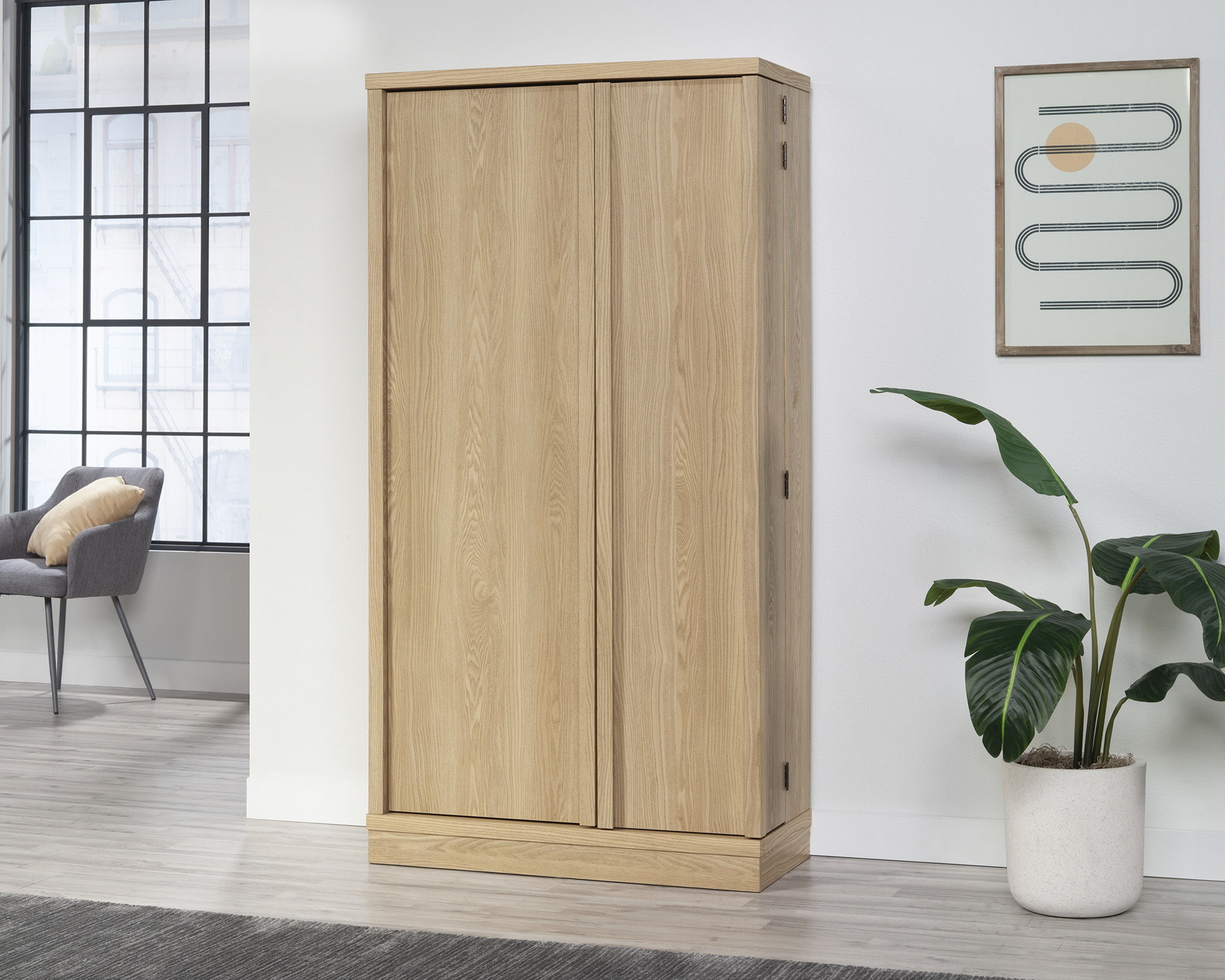 Swing-Out Storage Cabinet in Harmony Ash