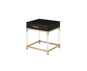 ACME Adiel - End Table - Black & Gold Finish | Meri Furniture