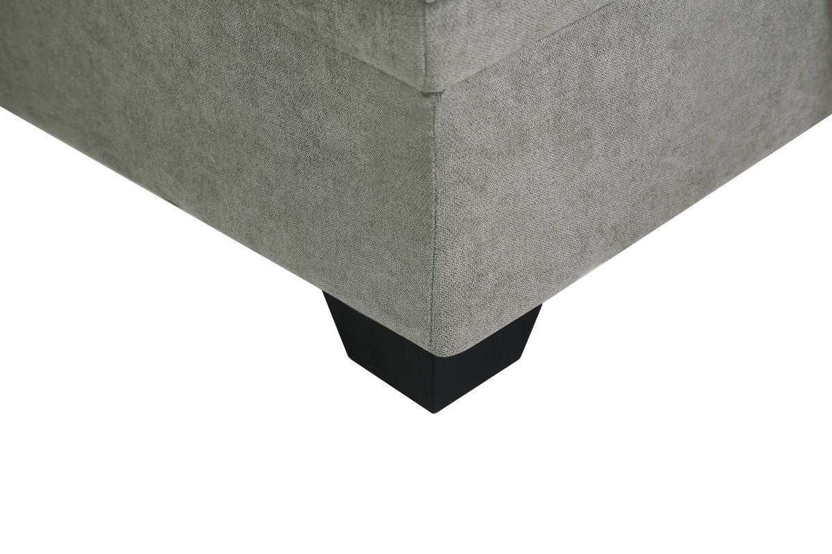 Lucca 84"W Light Gray Fabric Reversible Sectional Sleeper Sofa Chaise with Storage