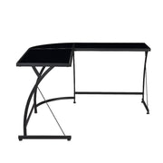 ACME Janison - Desk - Black Glass & Black | Meri Furniture