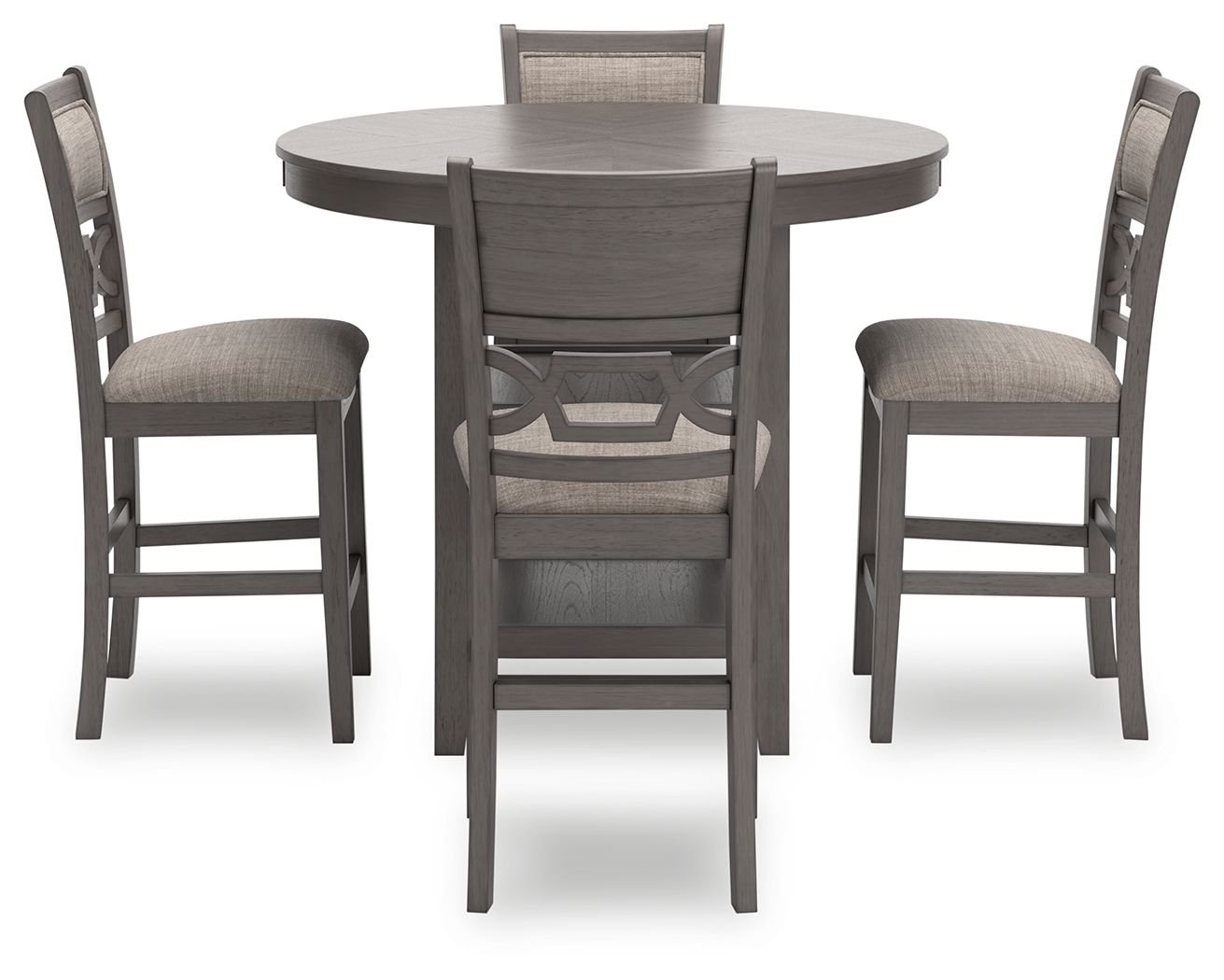 Signature Design by Ashley® Wrenning - Gray - Drm Counter Table Set (Set of 5) | Meri Furniture