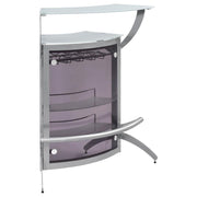 Coaster Fine Furniture Dallas - 2-Shelf Curved Freestanding Home Bar Cabinet | Meri Furniture