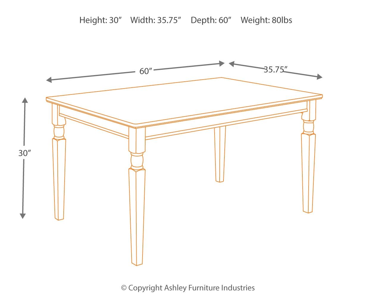 Signature Design by Ashley® Owingsville - Black / Brown - Rectangular Dining Room Table | Meri Furniture
