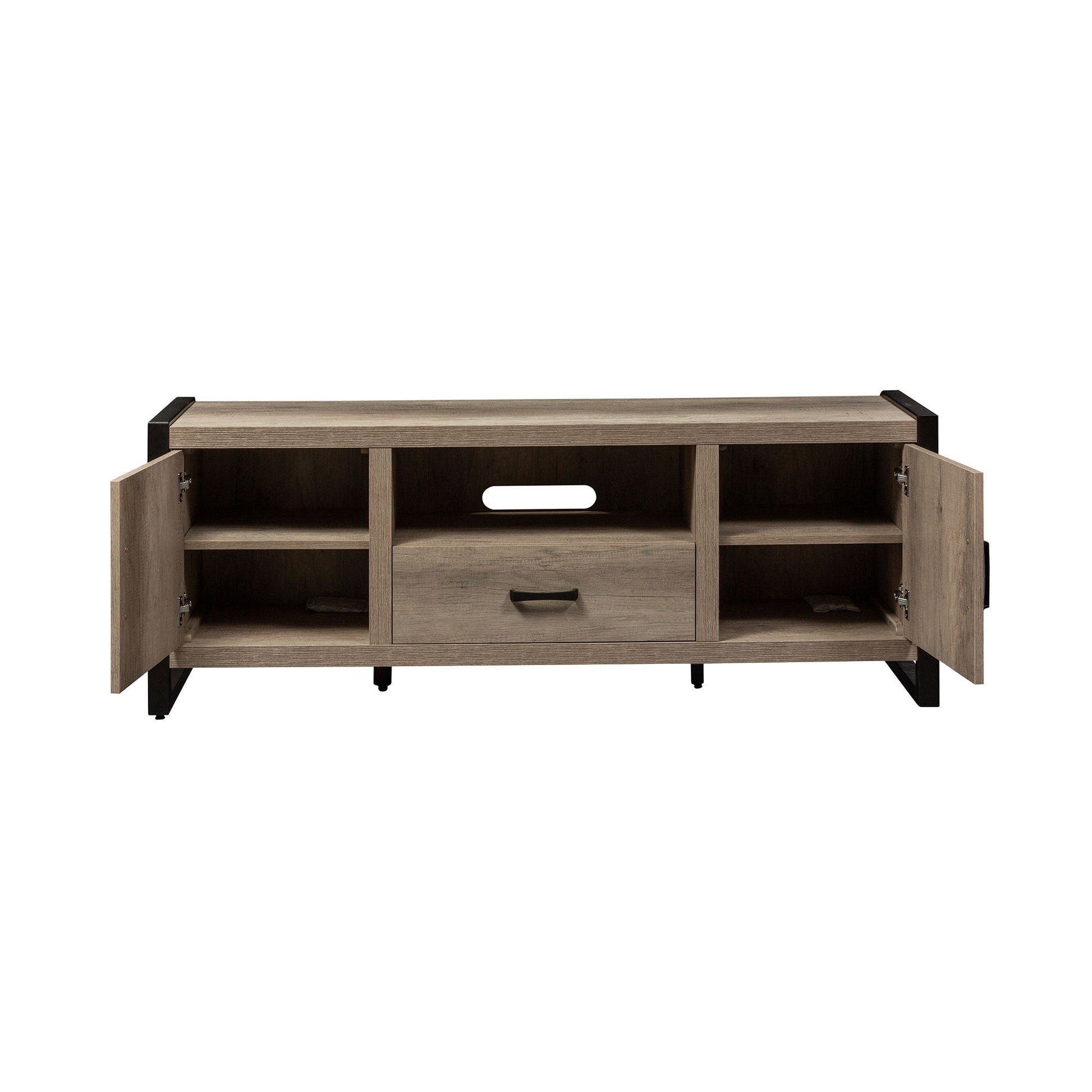 Liberty Furniture Sun Valley - 64" TV Console With Faux Metal - Light Brown | Meri Furniture