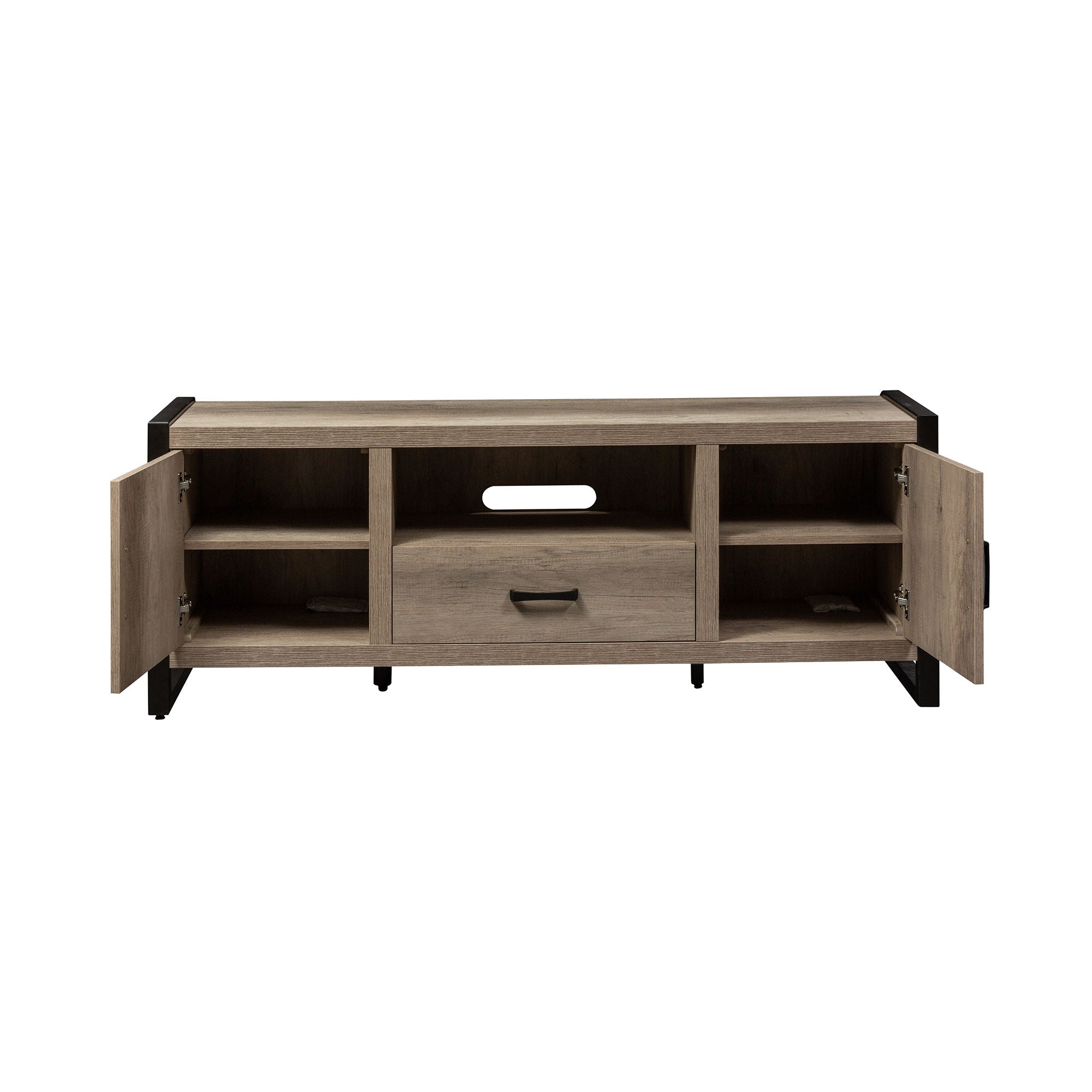 Liberty Furniture Sun Valley - 64" TV Console With Faux Metal - Light Brown | Meri Furniture