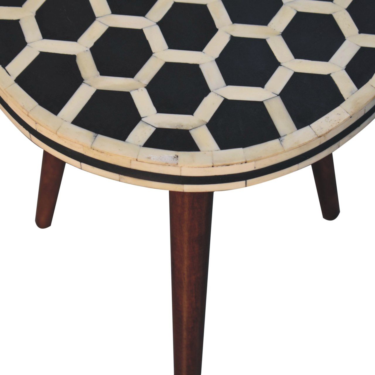 Inlay - Bone Tripod Stool - Honey Caramel