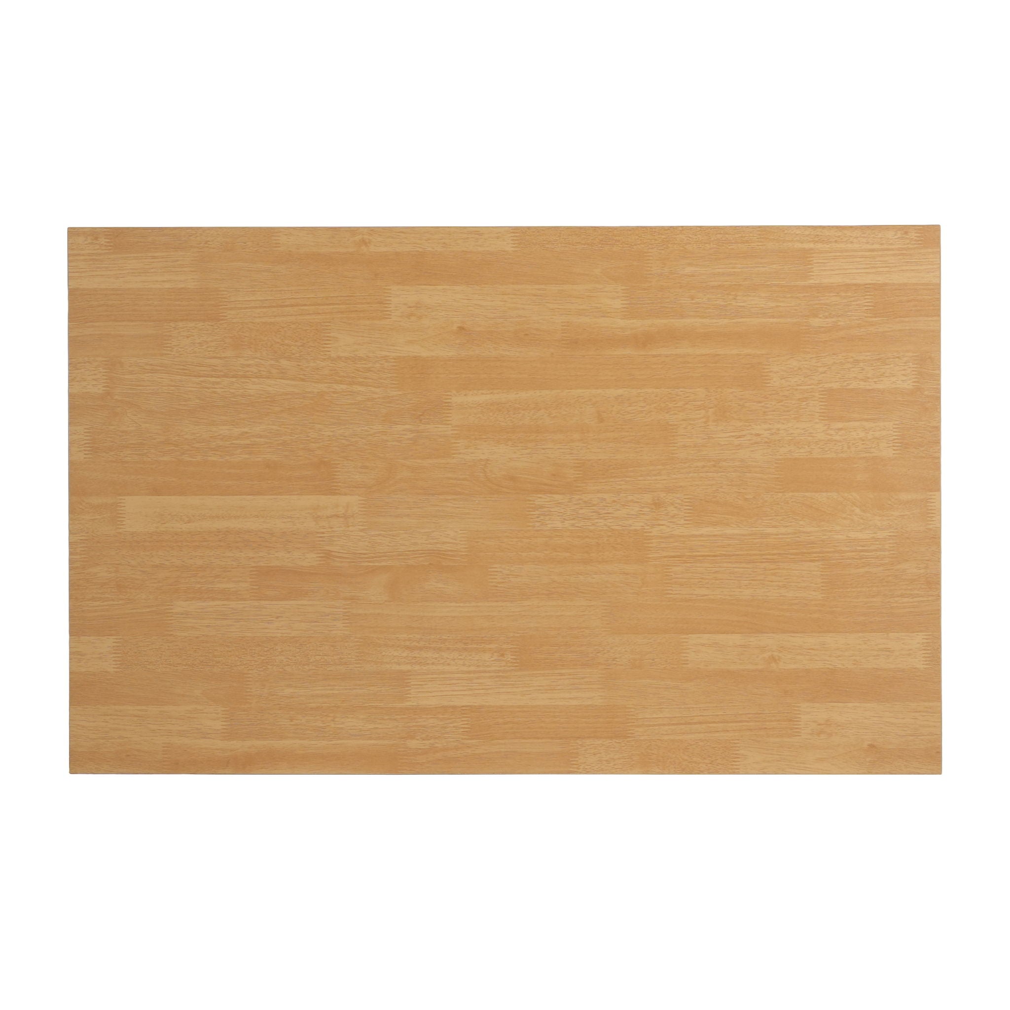 Mobile Kitchen Cart With Storage With 2 Doors, 3 Drawers & Adjustable Shelf - Black / Natural