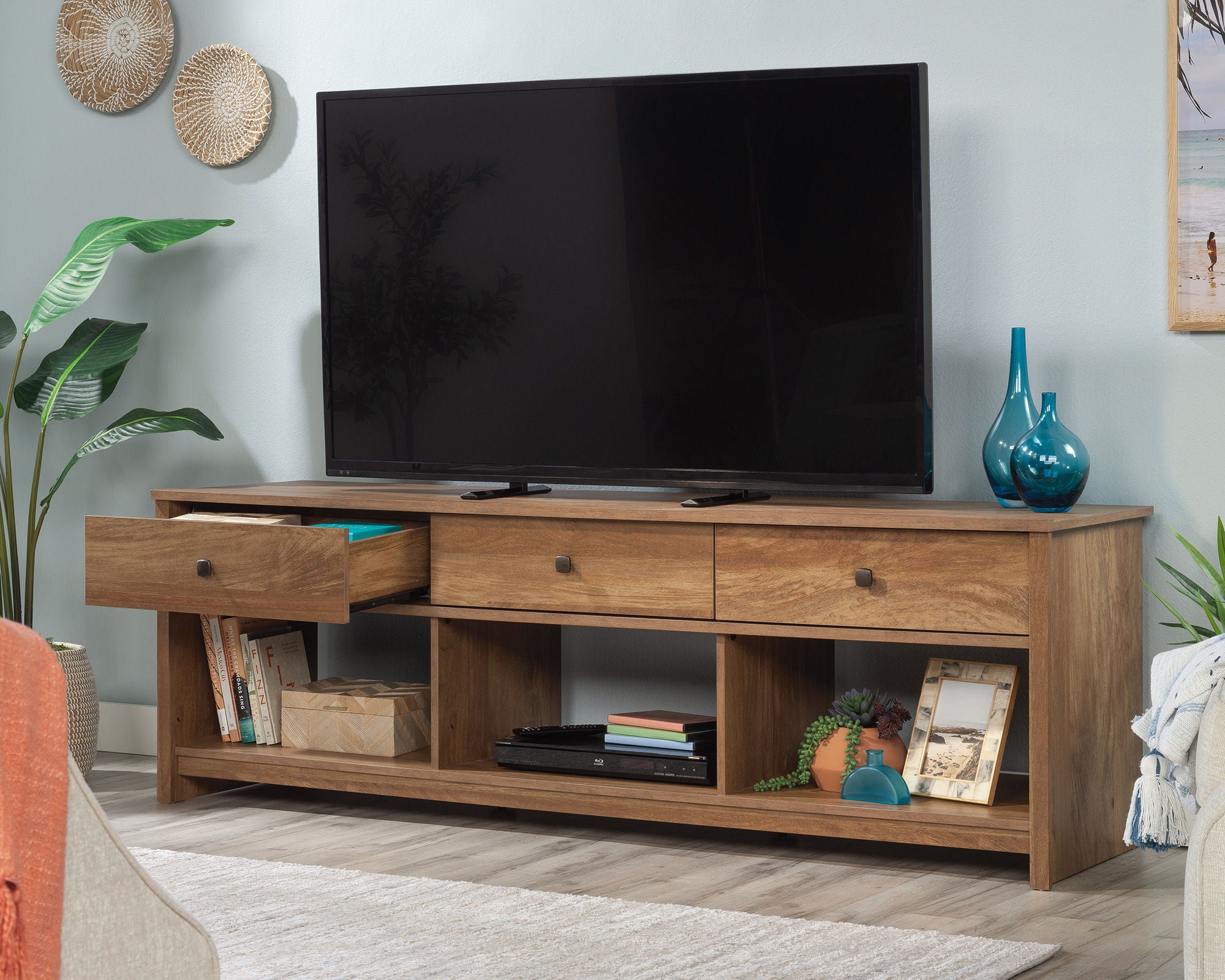 TV Stand with Drawers in Sindoori Mango