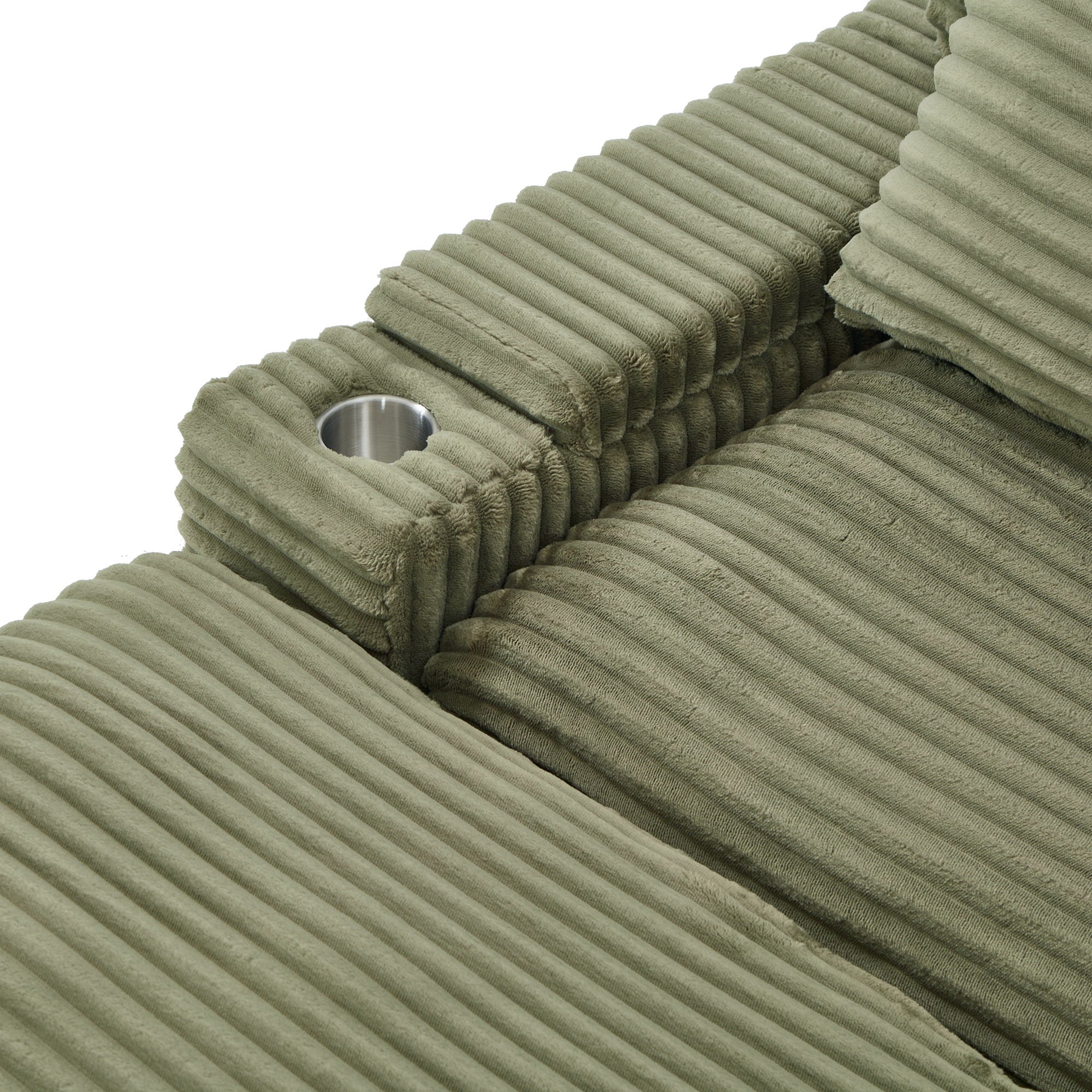 Convertible Loveseat Sofa With Storage And USB Ports - Green