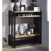 ACME Winam - Accent Table - Antique Oak & Black | Meri Furniture