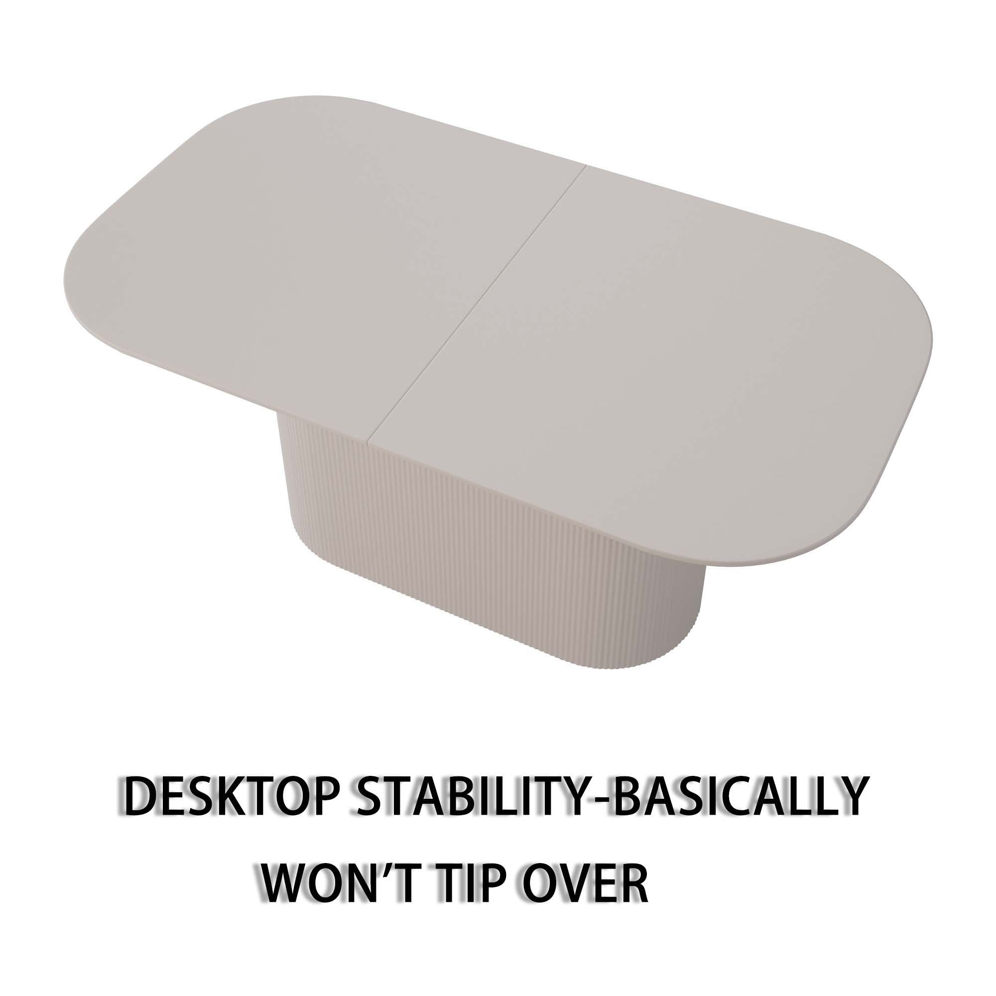 Modern Dining Table With Vertical Striped Legs