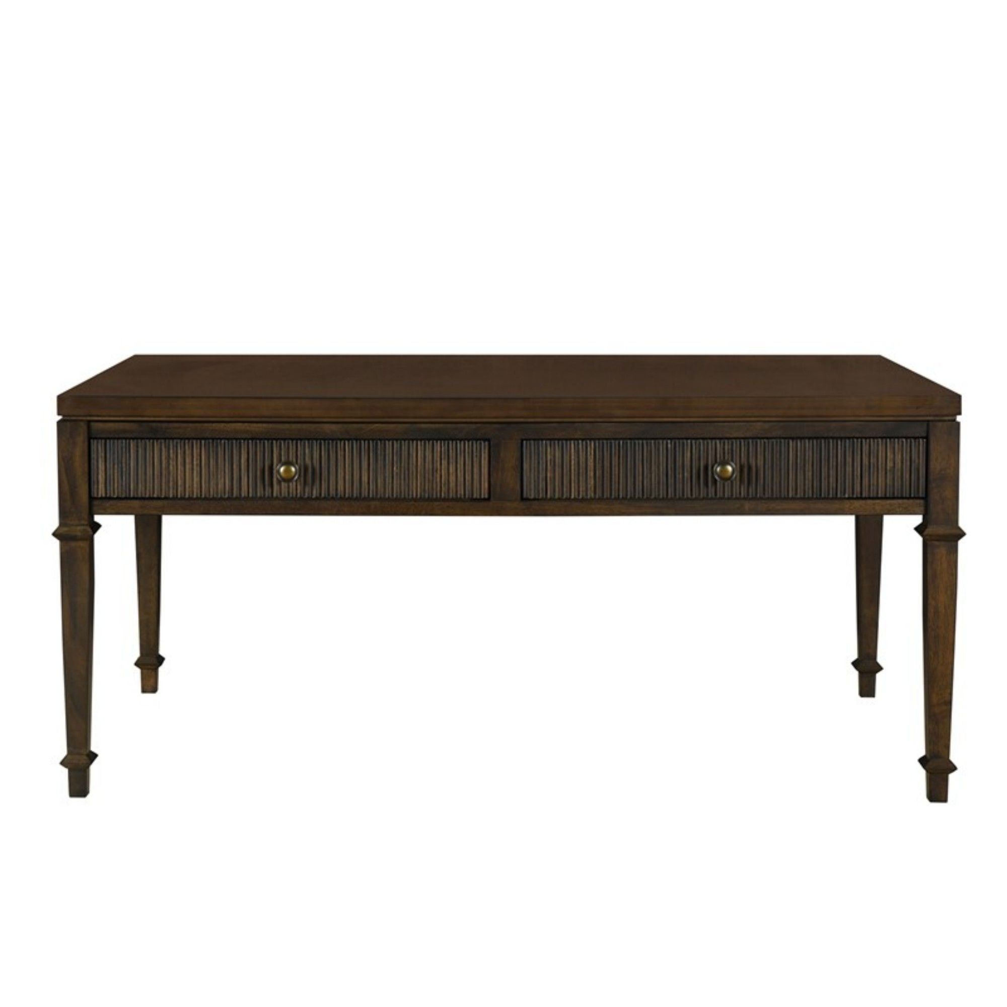 Fluted - 2 Drawer Coffee Table - Brown