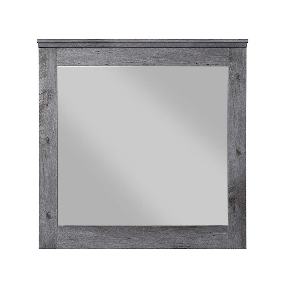 ACME Vidalia - Mirror - Rustic Gray Oak | Meri Furniture