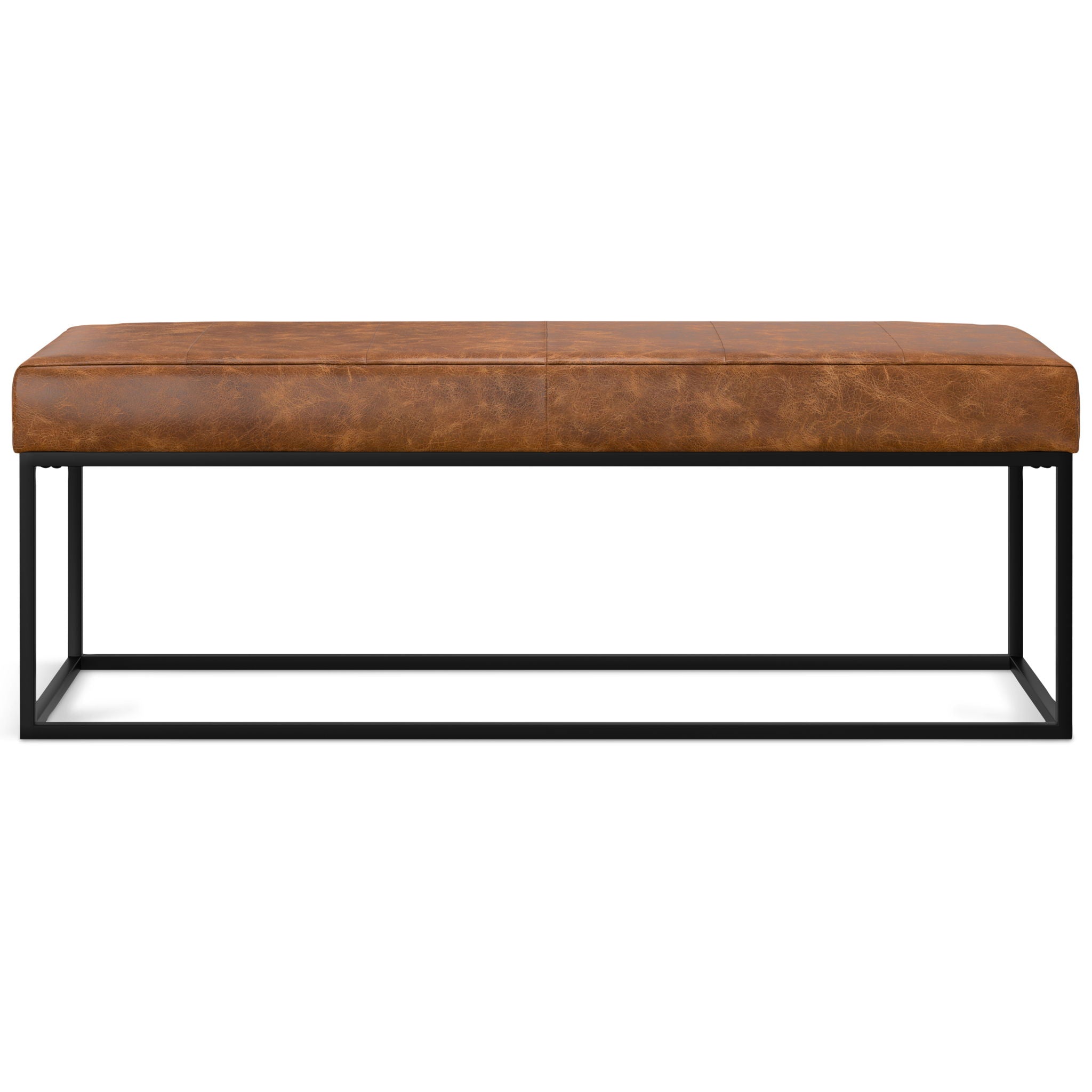 Candice - Ottoman Bench - Tan / Black