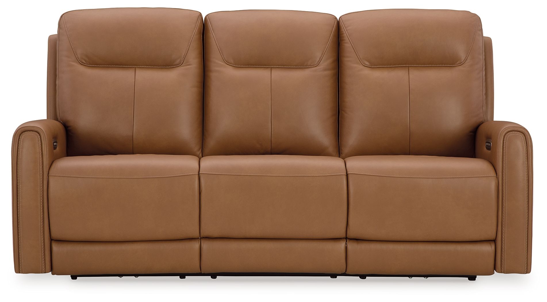 Signature Design by Ashley® Tryanny - Butterscotch - Power Reclining Sofa With Adj Headrest | Meri Furniture