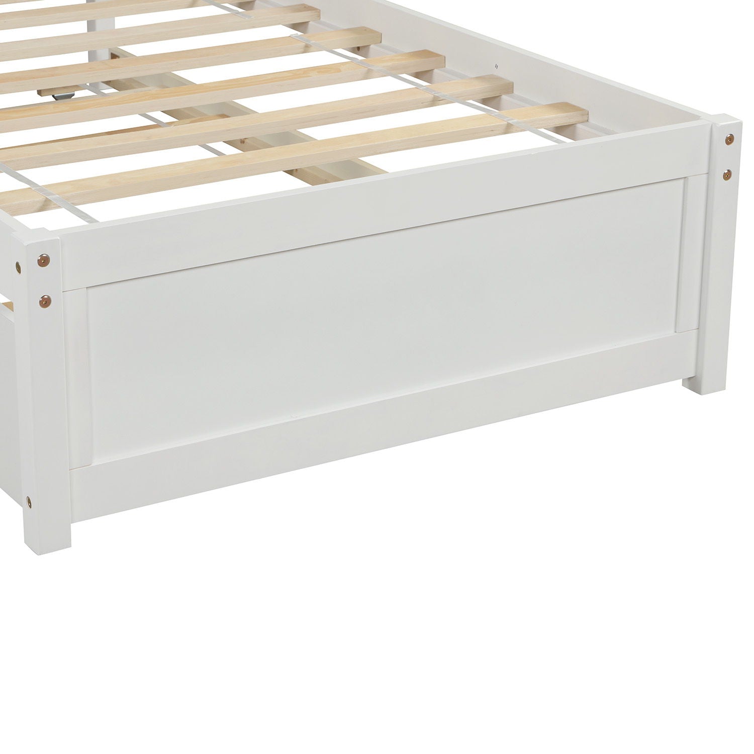 Platform Bed Wood Bed Frame With Trundle
