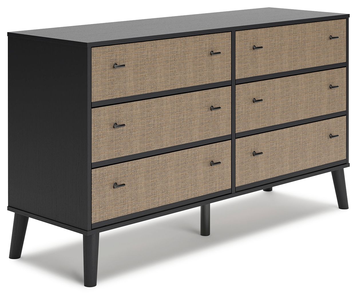 Signature Design by Ashley® Charlang - Black / Gray - Six Drawer Dresser | Meri Furniture