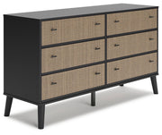 Signature Design by Ashley® Charlang - Black / Gray - Six Drawer Dresser | Meri Furniture