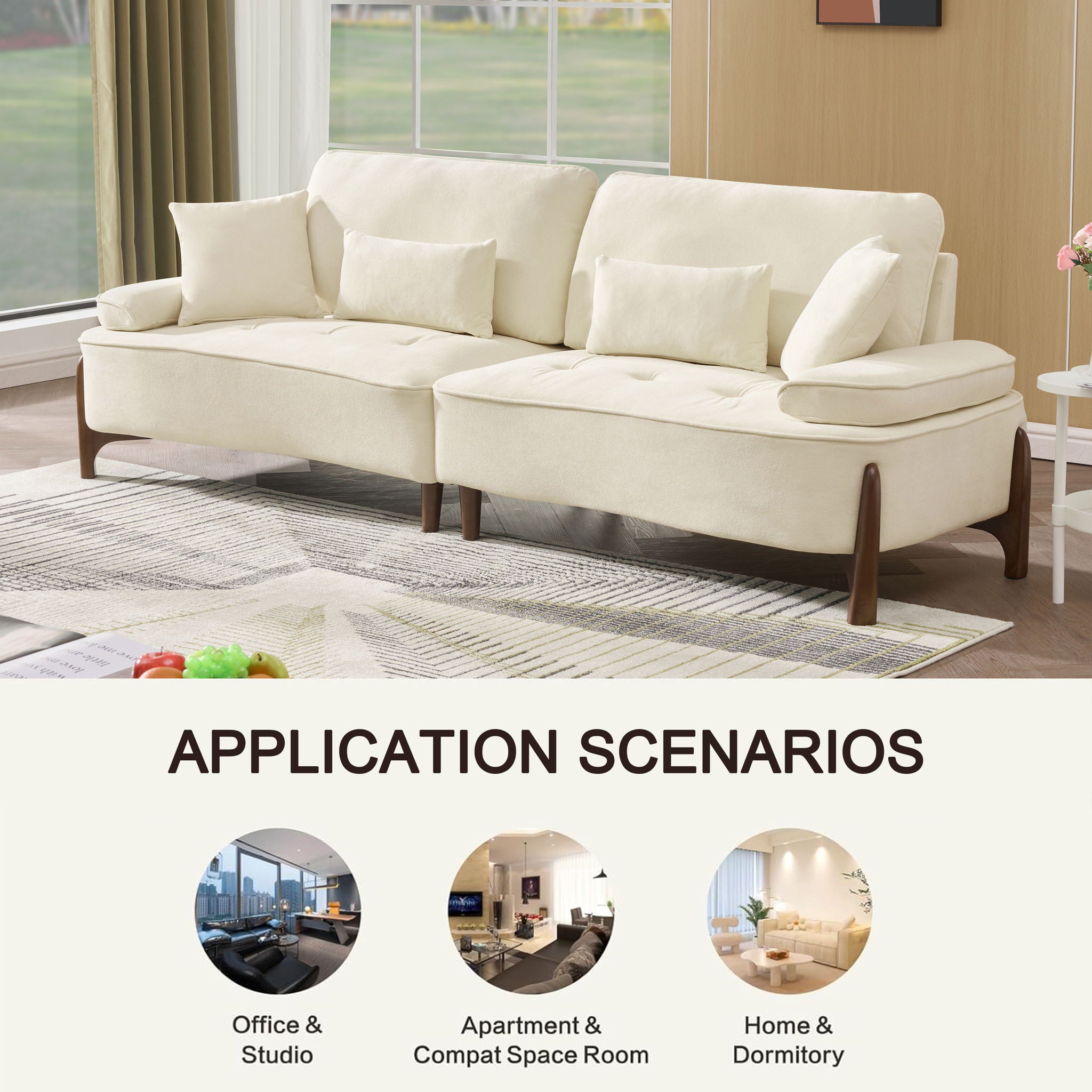 Comfortable Deep Seated Sofa With Pillows