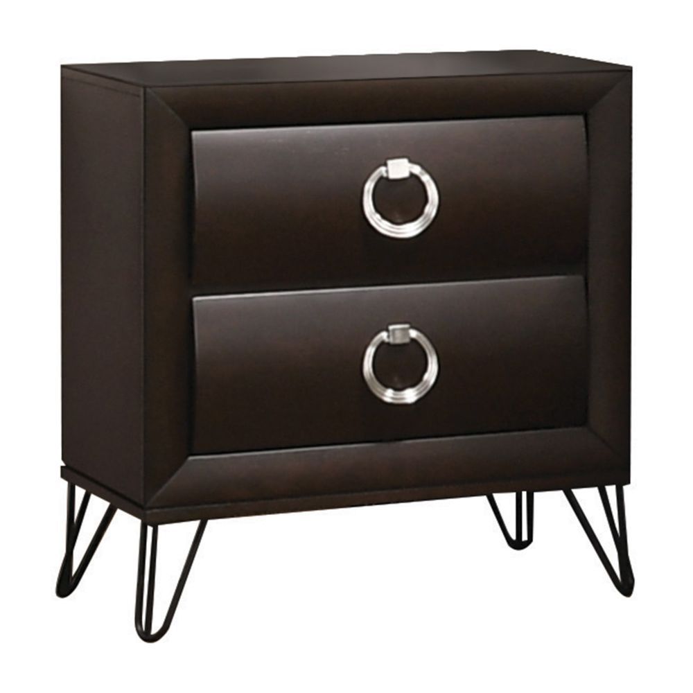 ACME Tablita - Nightstand - Dark Merlot | Meri Furniture