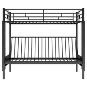 Twin Over Full Bunk Bed, Multi Function - Black