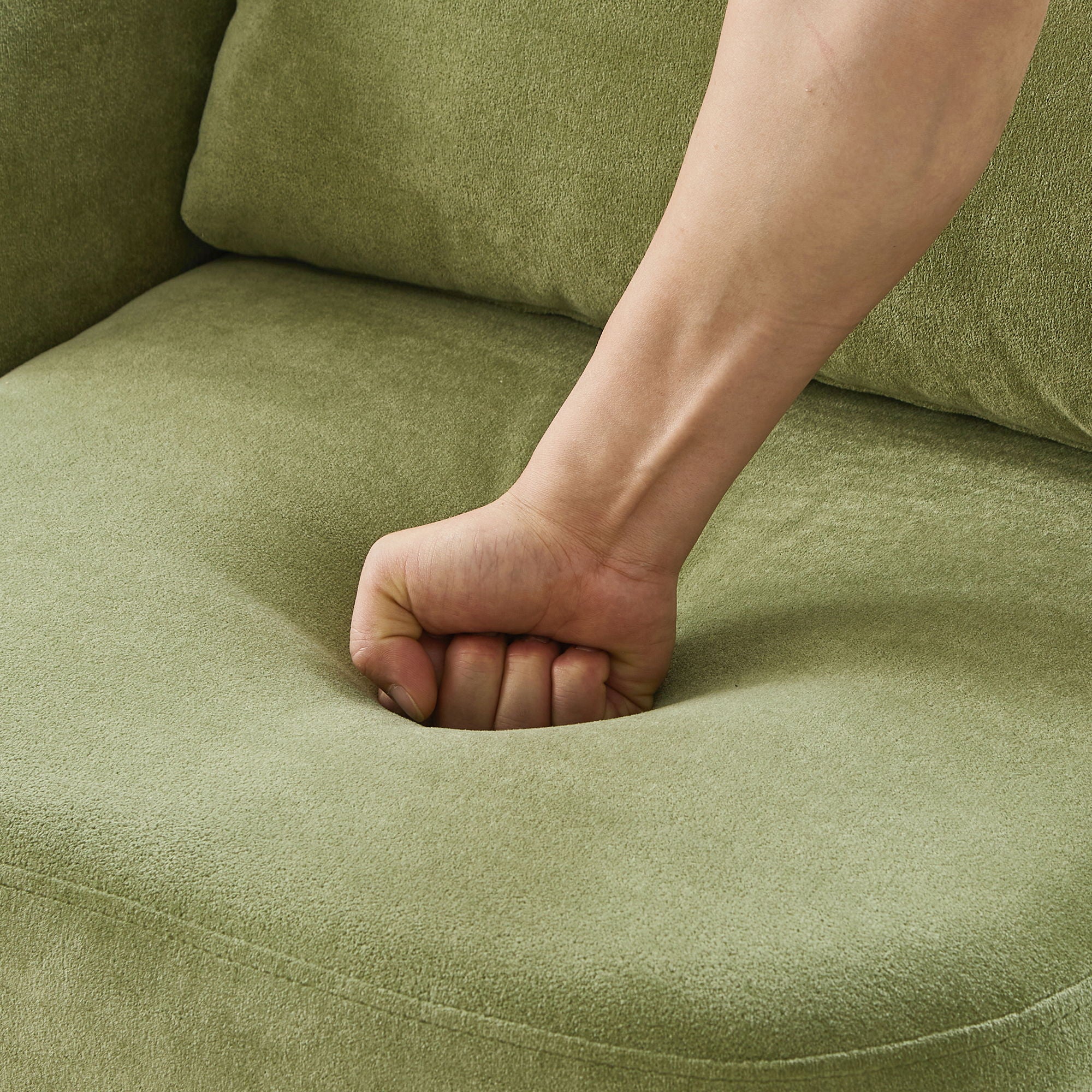 360° Modern Swivel Chair With Upholstered Curved Design