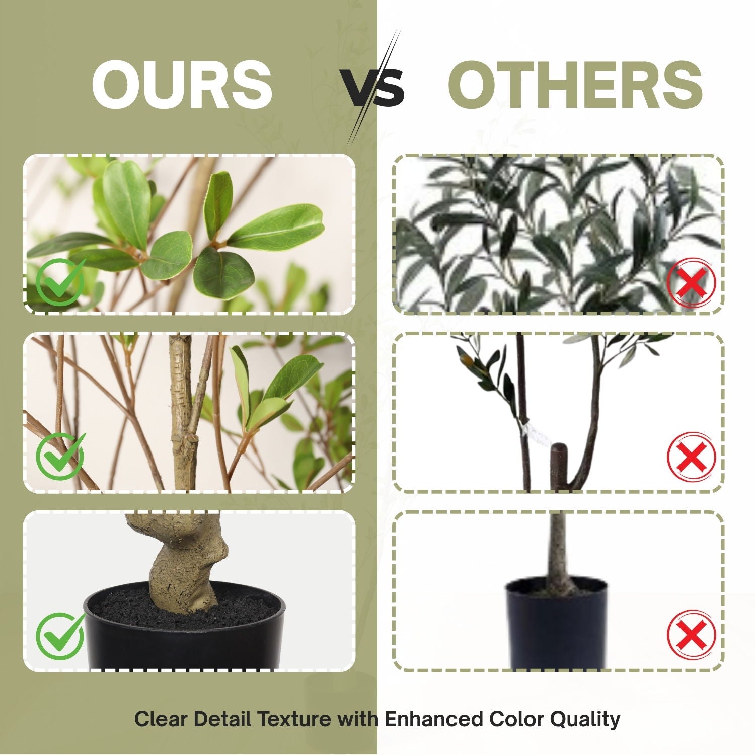 Lifelike Artificial Olive Tree With Plastic Pot For Home Living Room Decor - Green Leaves