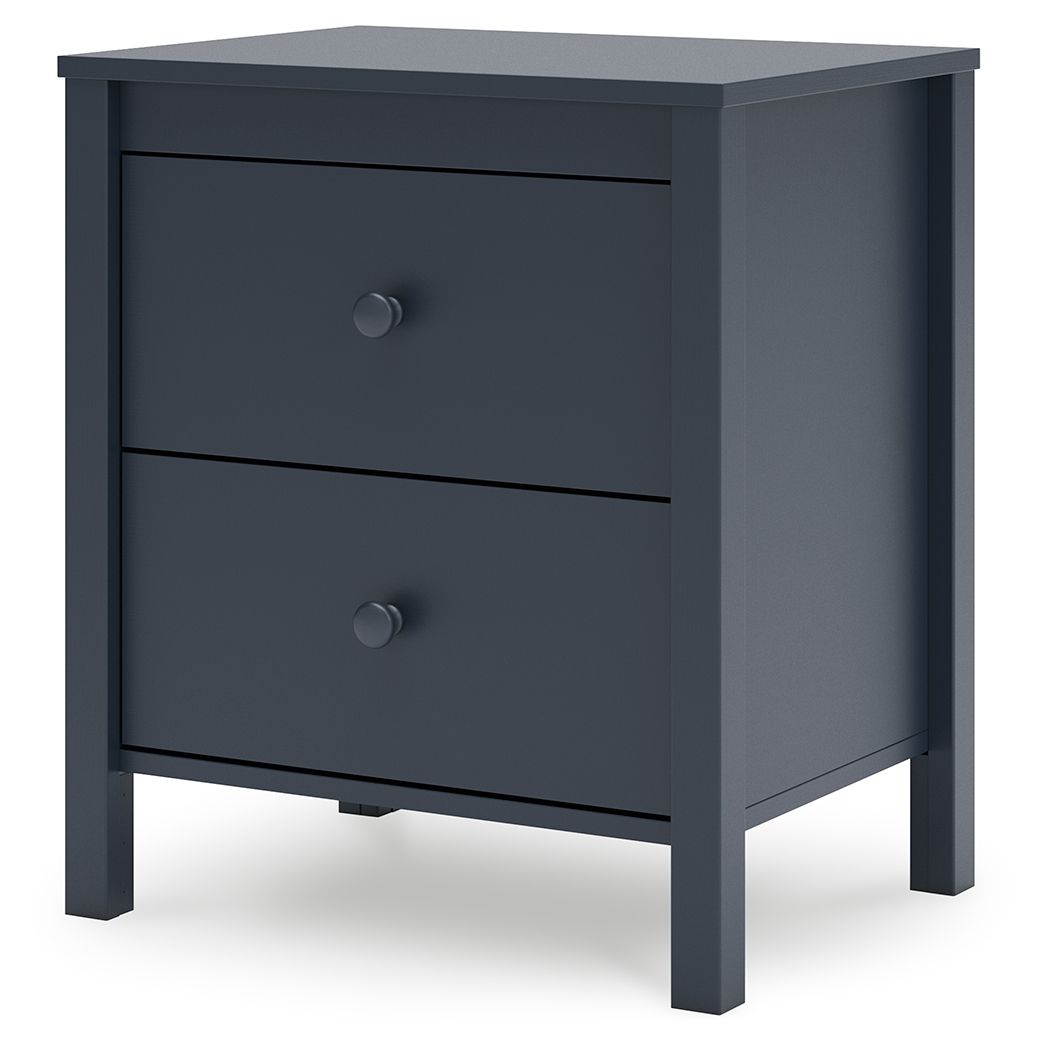 Signature Design by Ashley® Simmenfort - Navy Blue - Two Drawer Night Stand | Meri Furniture