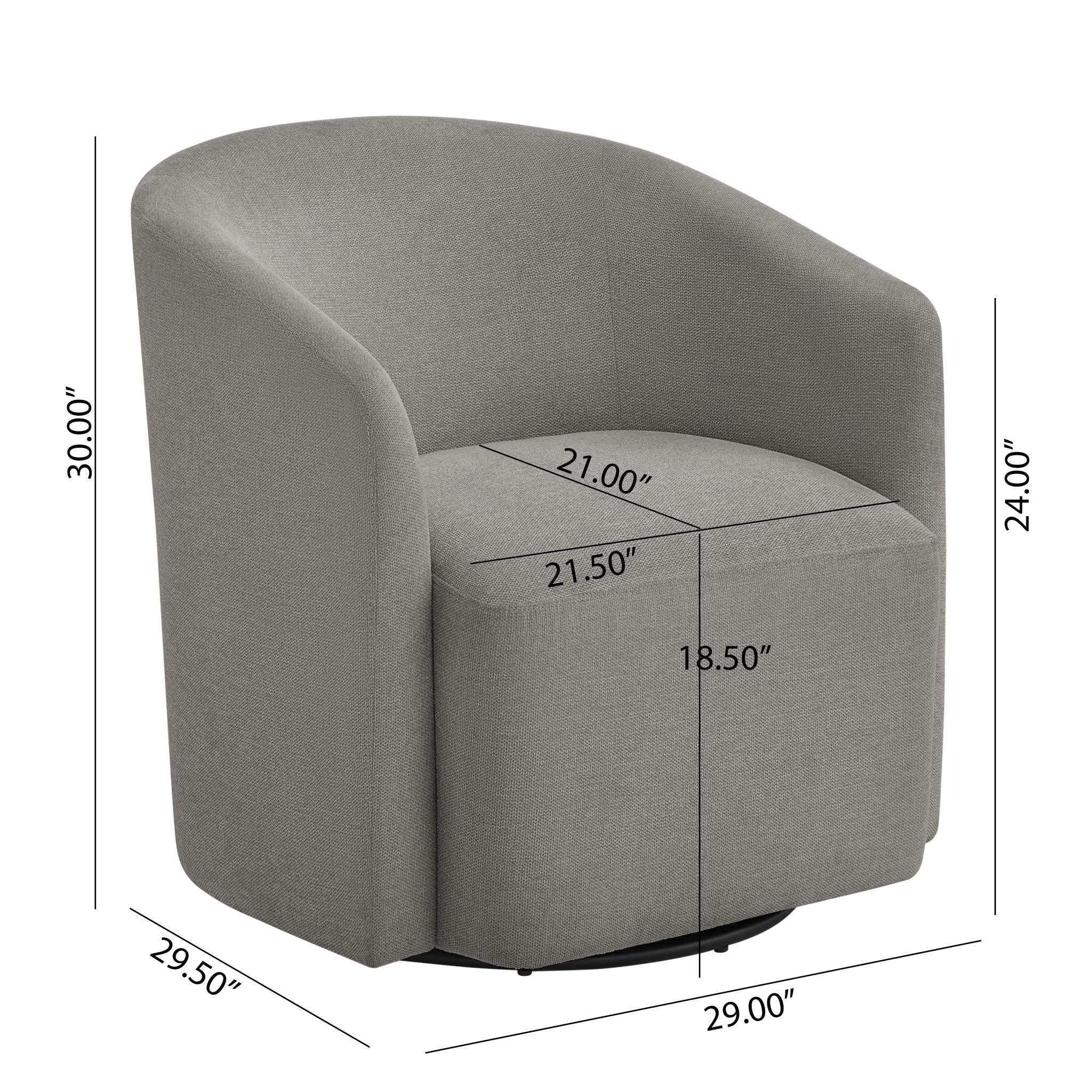 Ardena - Modern Swivel Barrel Chair