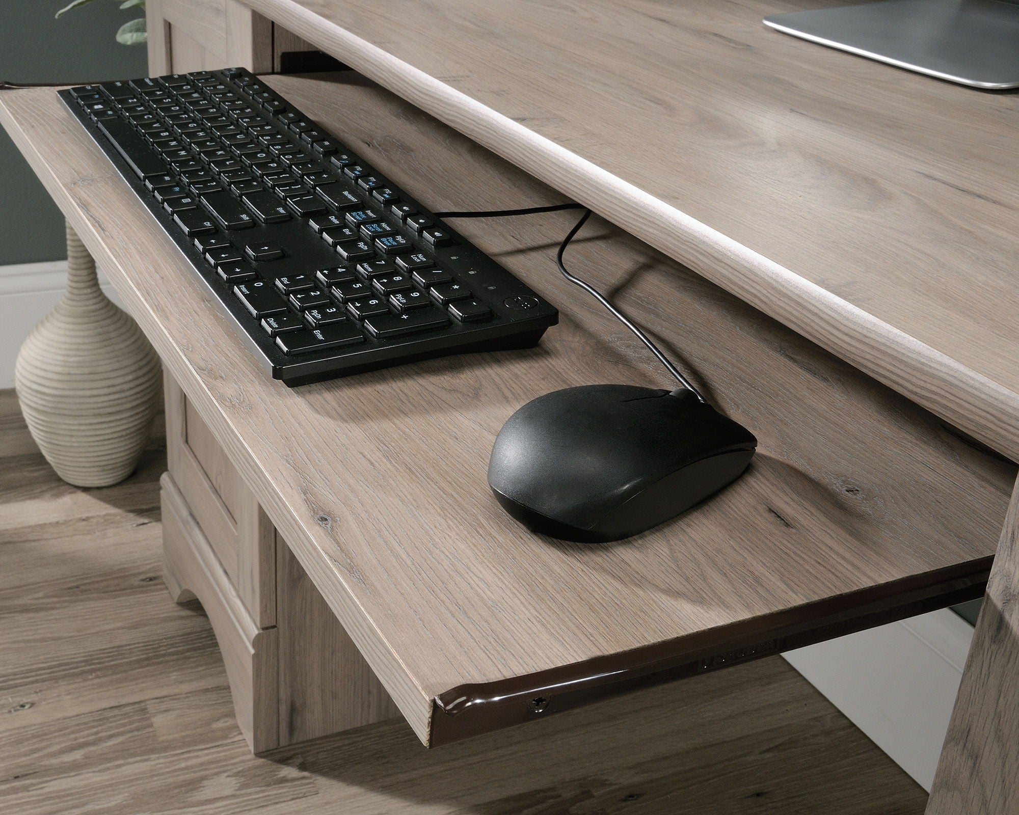 Wood Home Office Desk in Laurel Oak