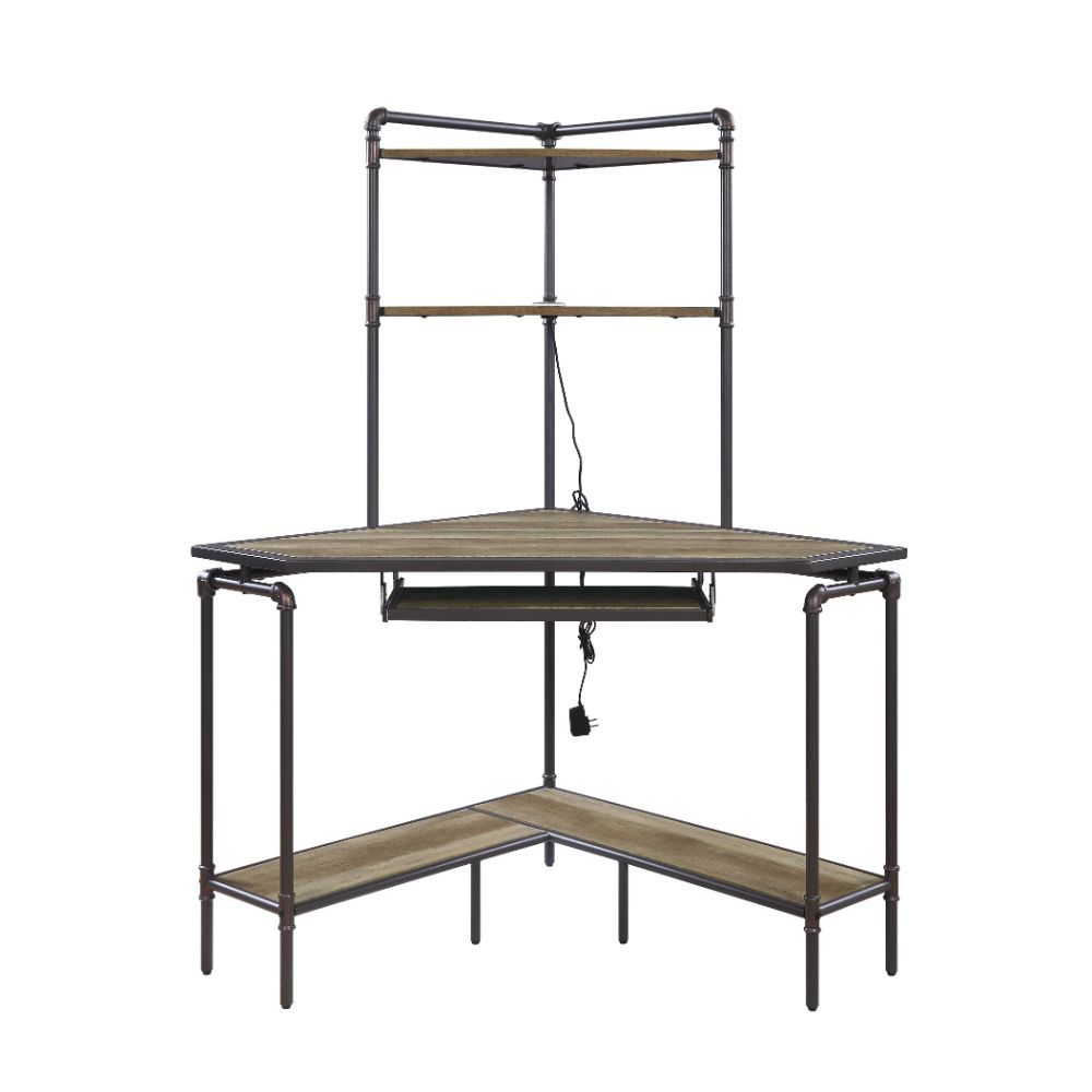 ACME Deliz - Desk - Sand Gray | Meri Furniture