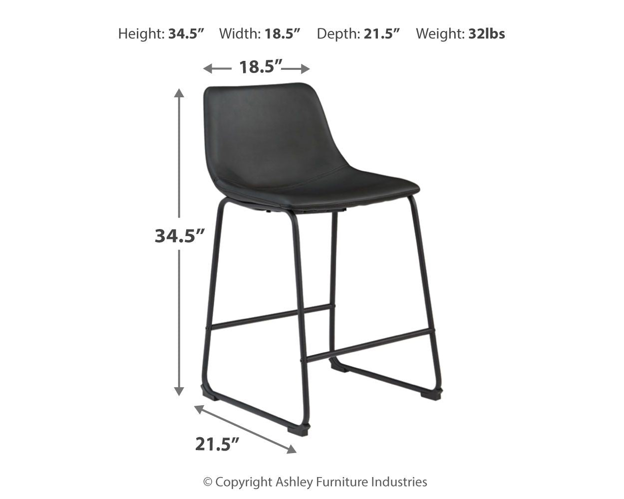 Signature Design by Ashley® Centiar - Upholstered Barstool (Set of 2) | Meri Furniture