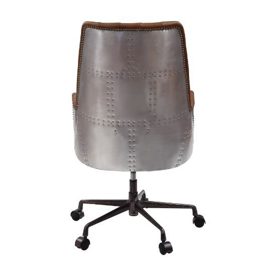 ACME Salvol - Office Chair - Sahara Leather & Aluminum | Meri Furniture