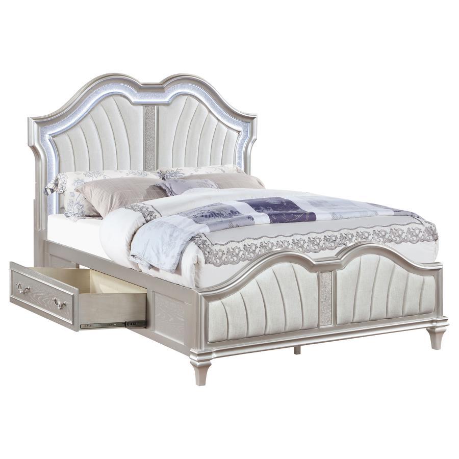 Coaster Fine Furniture Evangeline - LED Storage Panel Bed | Meri Furniture