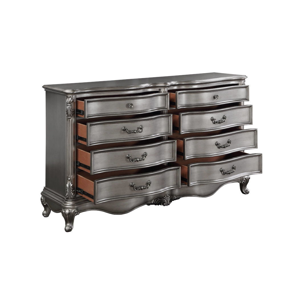 ACME Ausonia - Dresser - Antique Platinum - Finish | Meri Furniture