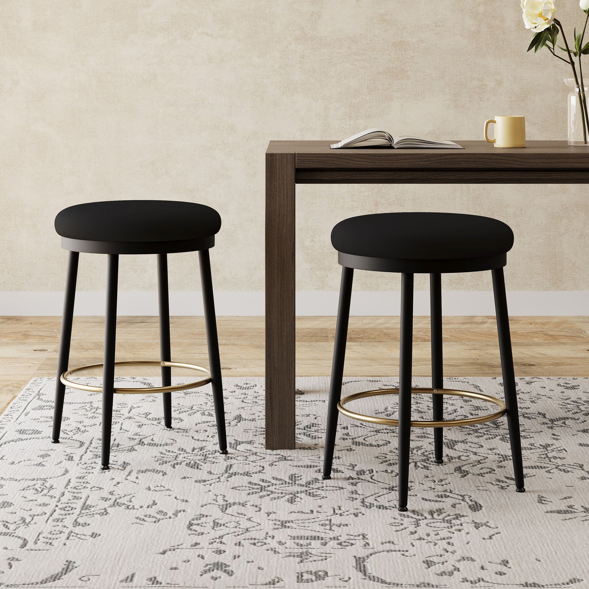 Stylish Design Counter Stools (Set of 2)