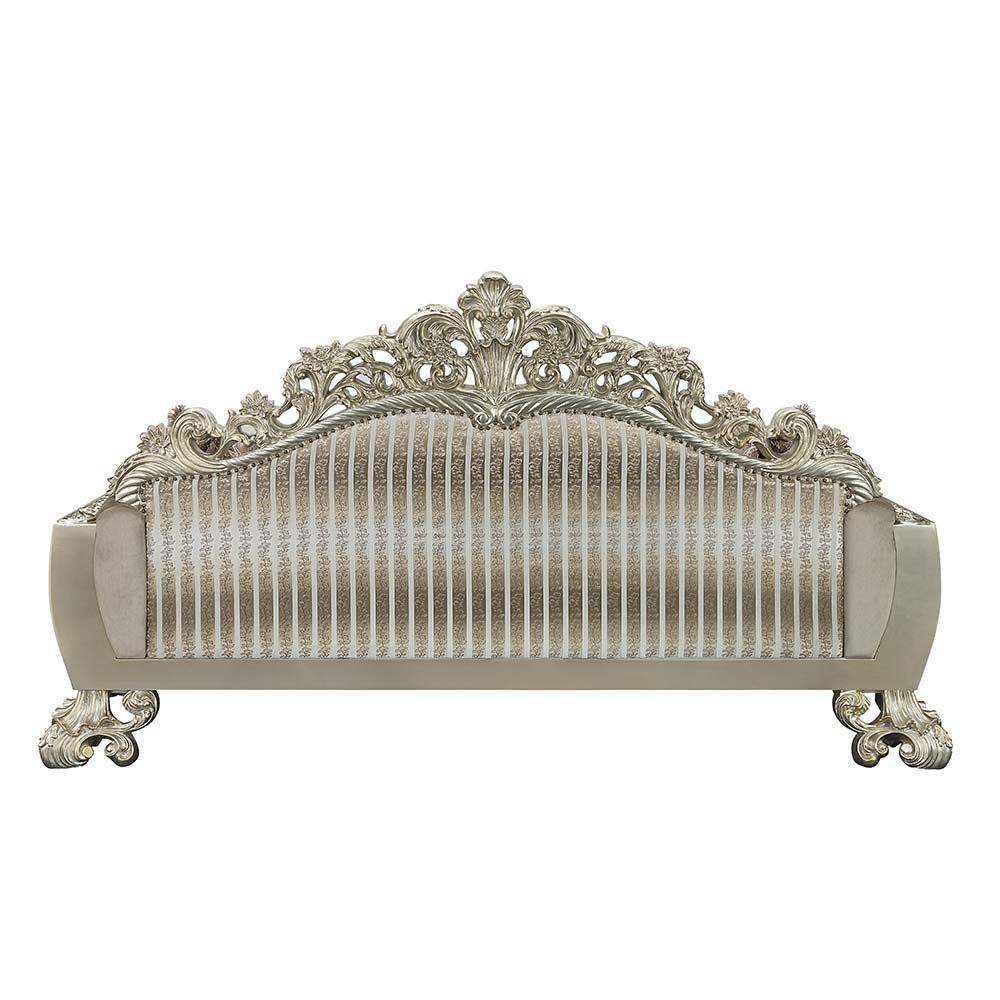 ACME Sorina - Sofa - Velvet, Fabric & Antique Gold Finish | Meri Furniture