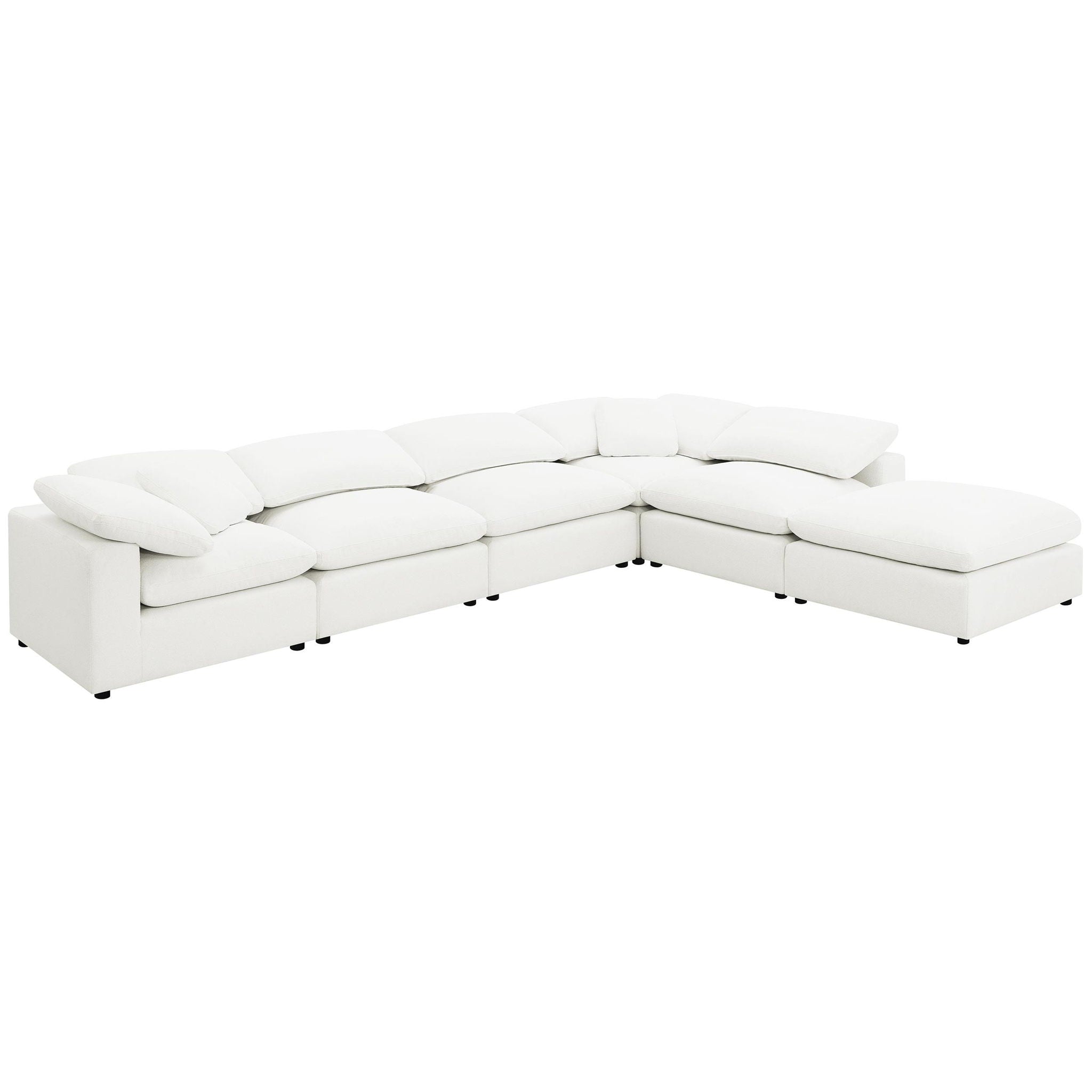 Raleigh Boucle Upholstered Armless Chair Ivory