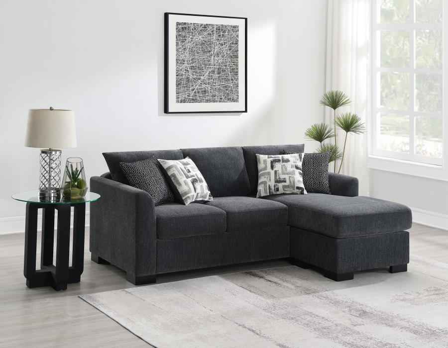 Coaster Fine Furniture Storey - Upholstered Sleeper Sectional Chaise Sofa | Meri Furniture